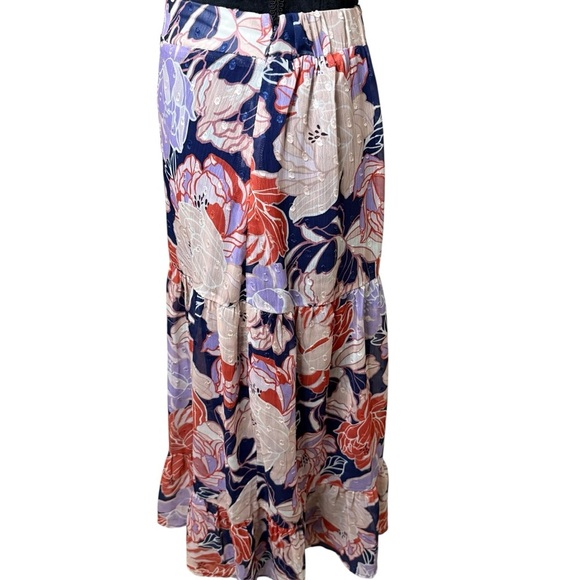 Lulu's | Floating Through Flowers Tiered Midi Skirt | Sz S - Picture 6 of 10